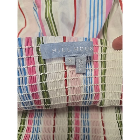 Hill House The‎ Delphine Nap Skirt Rainbow Stripe Sz M Smocked Waist - Picture 6 of 8